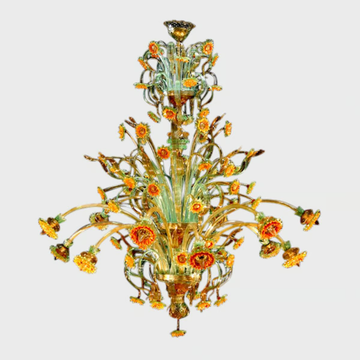 VAN GOGH SUNFLOWERS DELUXE - Murano glass chandelier by Sogni Di Cristallo - view 3